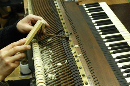 Klaviertastatur eines Broadwood and Sons