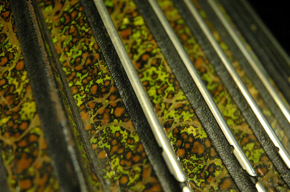 Balgpapier mit grünem Grund in einem ELA